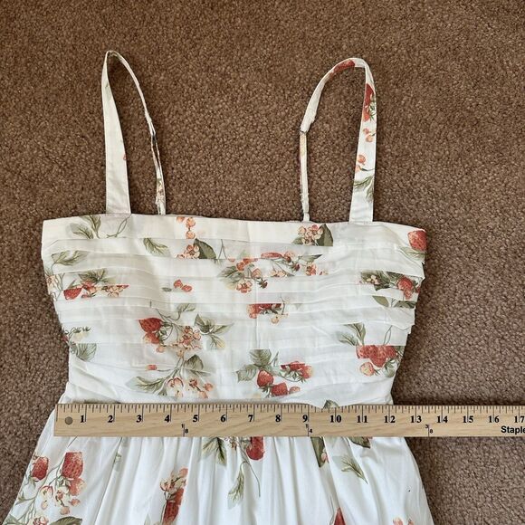 NEW Abercrombie & Fitch Women’s Emerson Poplin Midi Dress in Strawberry Print XS - Picture 10 of 16